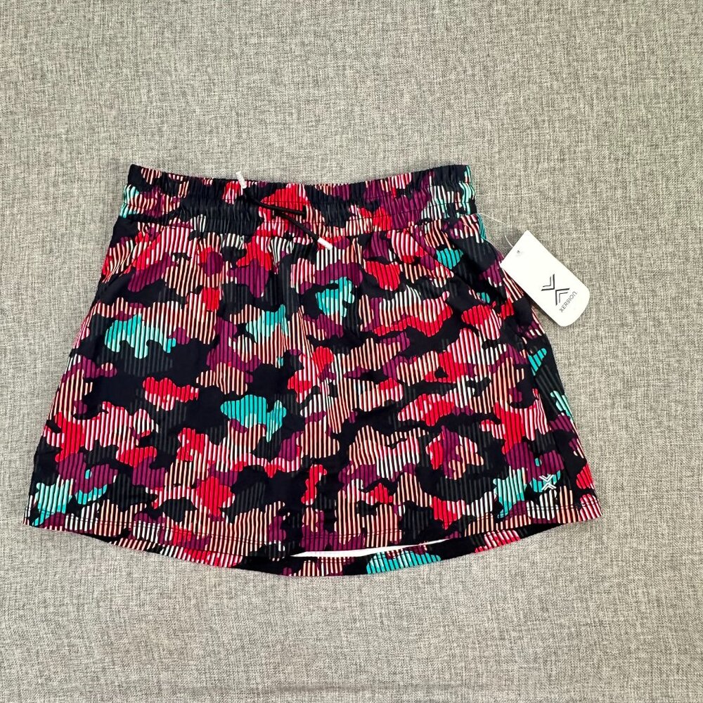 NEW! Xersion Little & Big Girls Skort Medium 10/12 Pockets Skirt Multicolor $34